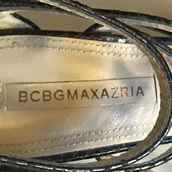 BCBG MAXAZRIA Black Strappy Ankle Cage Zip Back Heels ๐ฆ๐ฆ - Picture 13 of 14